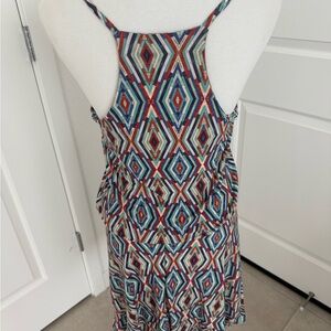 Geometric Backless Dress - Multicolor